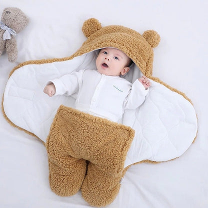 Winter Swaddle Dekentje voor Baby met Fleece Voering