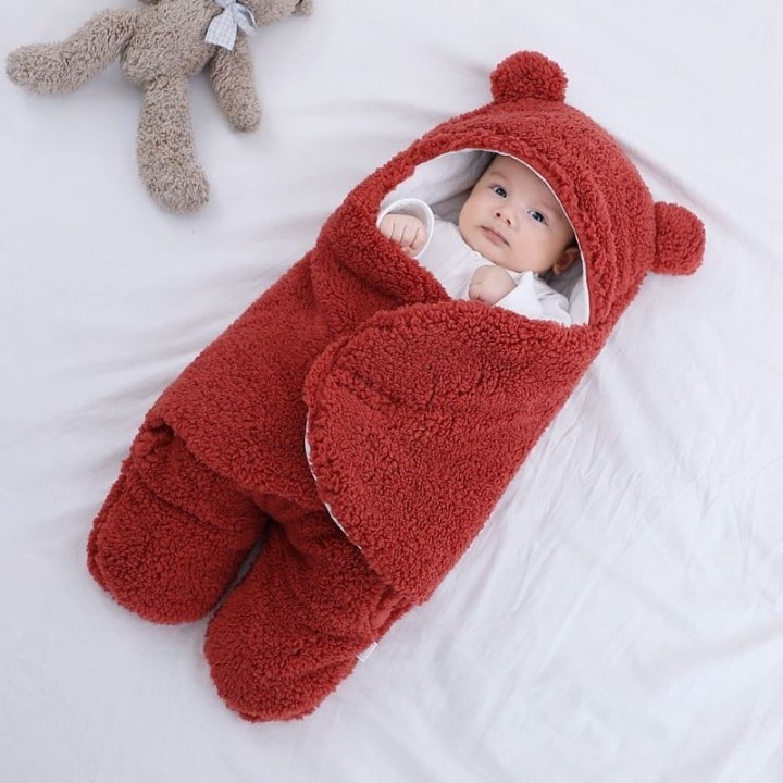Winter Swaddle Dekentje voor Baby met Fleece Voering
