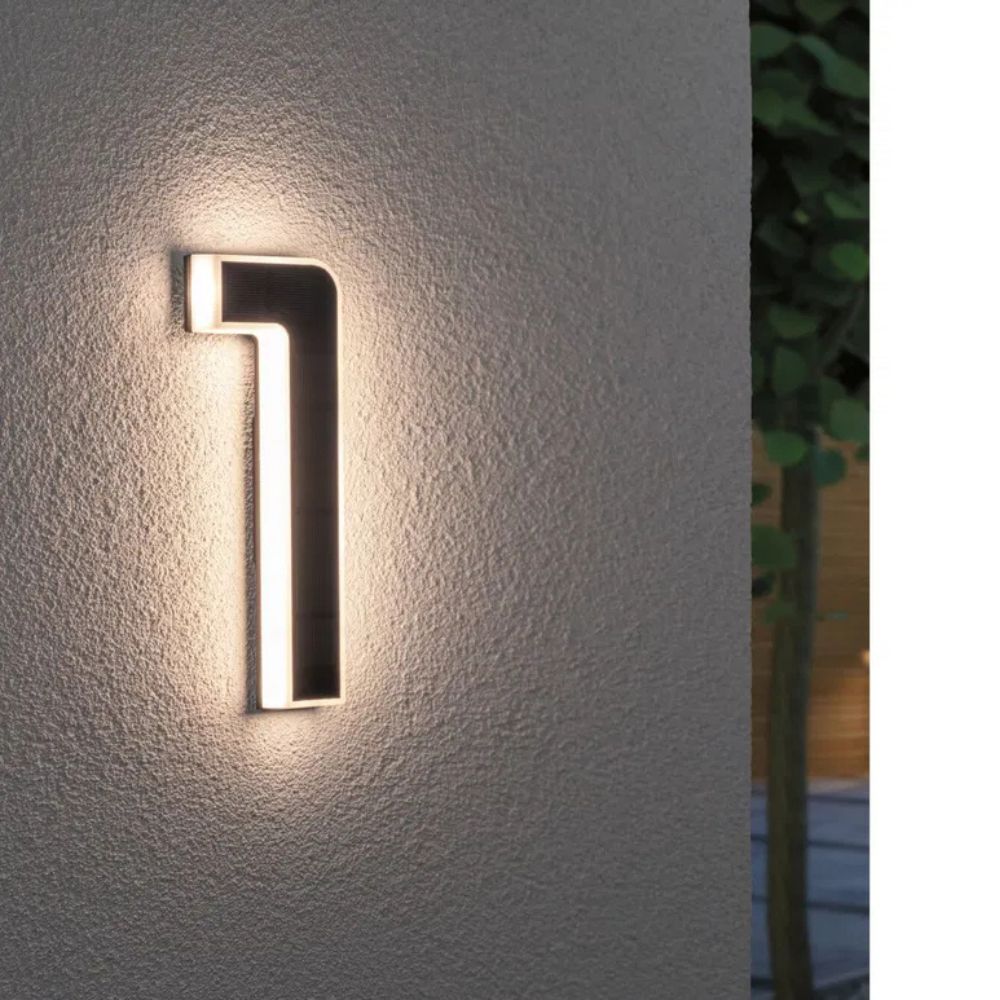 Zonne-energie huisnummerverlichting met LED en schemersensor