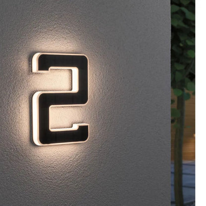 Zonne-energie huisnummerverlichting met LED en schemersensor