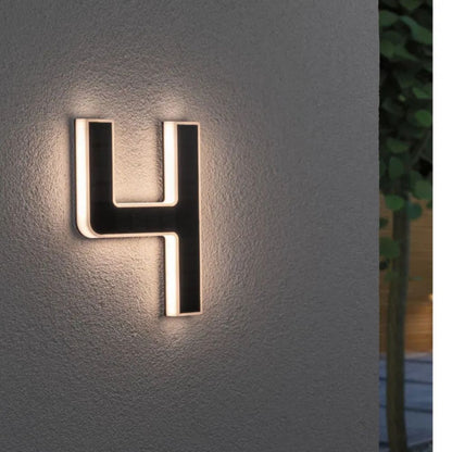 Zonne-energie huisnummerverlichting met LED en schemersensor
