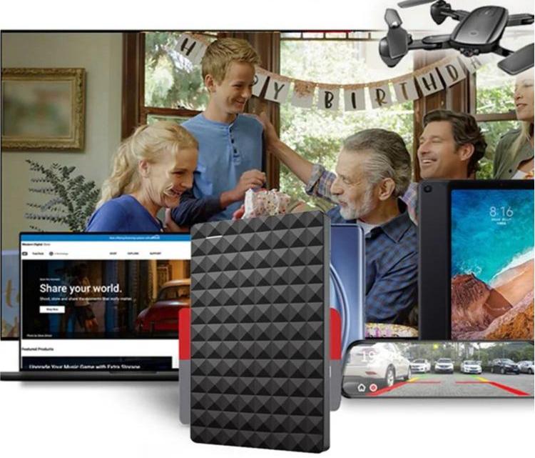 OpslagSlim 1TB Externe Harde Schijf – USB 3.0, supersnel en ultradun ontwerp
