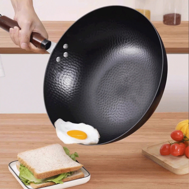 Premium Gietijzeren Koekenpan 28 cm - Natuurlijke Anti-aanbaklaag