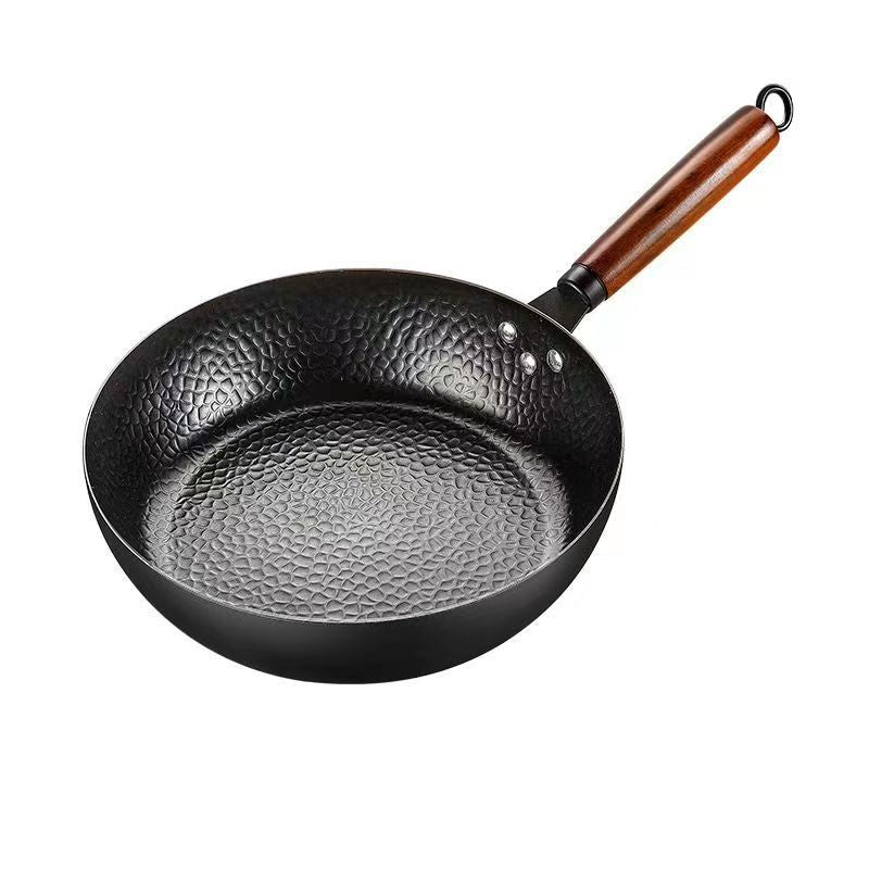 Premium Gietijzeren Koekenpan 28 cm - Natuurlijke Anti-aanbaklaag