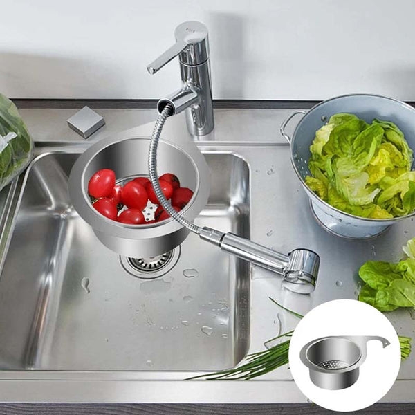 DrainGuard RVS Gootsteenfilter – Voedselvanger & Anti-Verstoppingsmandje voor Keuken
