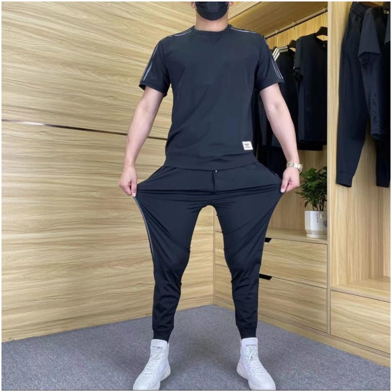 Heren Trainingspak met Tapered Joggingbroek – De Strakke Sportset