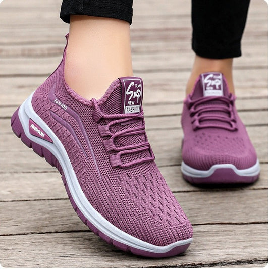 Lichtgewicht Dames Sportsneakers met Elastische Sluiting – De Dagcomfort Runner