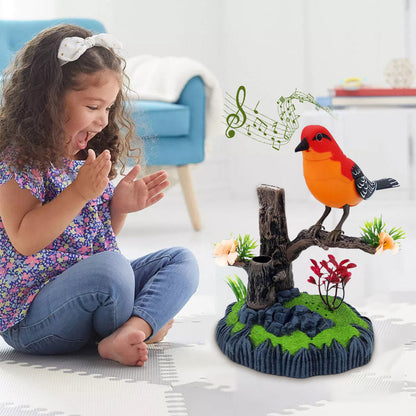 Interactieve Tjilpende Vogel met Stemgestuurde Bewegingen