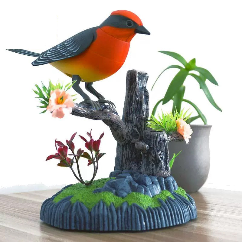 Interactieve Tjilpende Vogel met Stemgestuurde Bewegingen