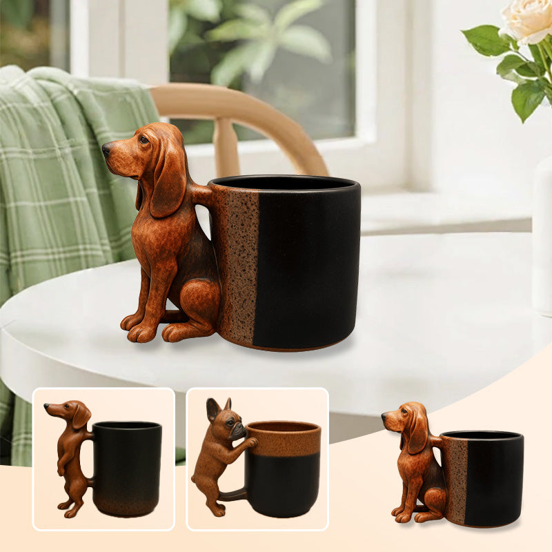 WuffCup Teckel Mok - Decoratieve Keramische Koffiemok