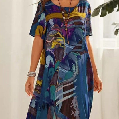 Solavie Tropische Maxi Jurk Dames