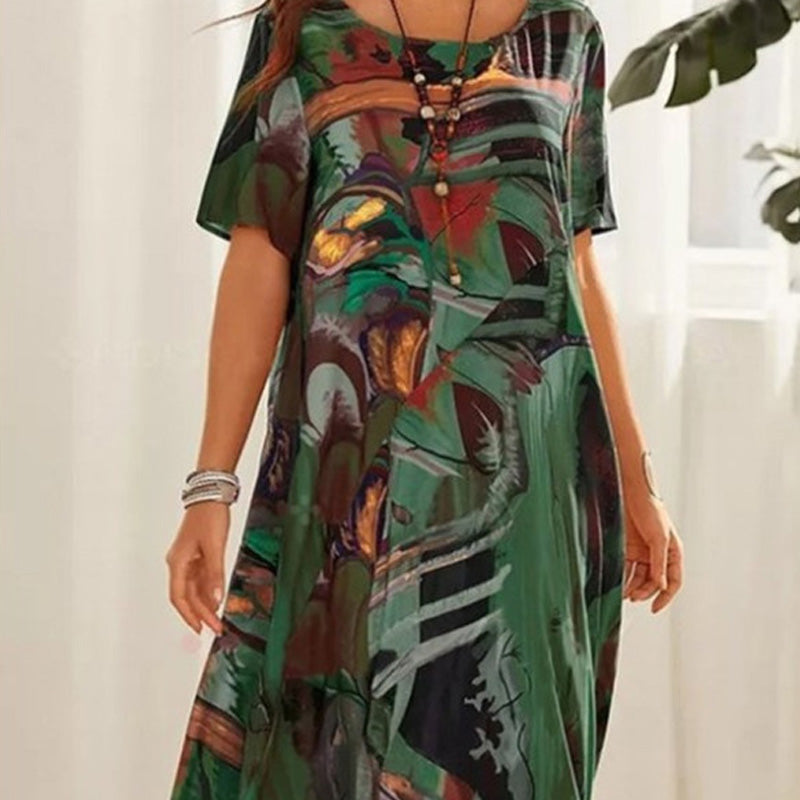 Solavie Tropische Maxi Jurk Dames