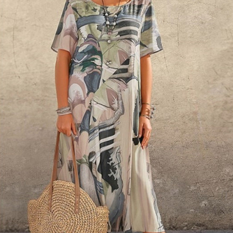 Solavie Tropische Maxi Jurk Dames