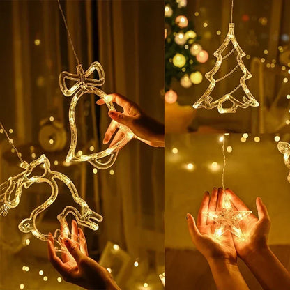 Feestelijke ster- en maanslinger met LED-verlichting – binnen en buiten