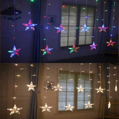 Feestelijke ster- en maanslinger met LED-verlichting – binnen en buiten
