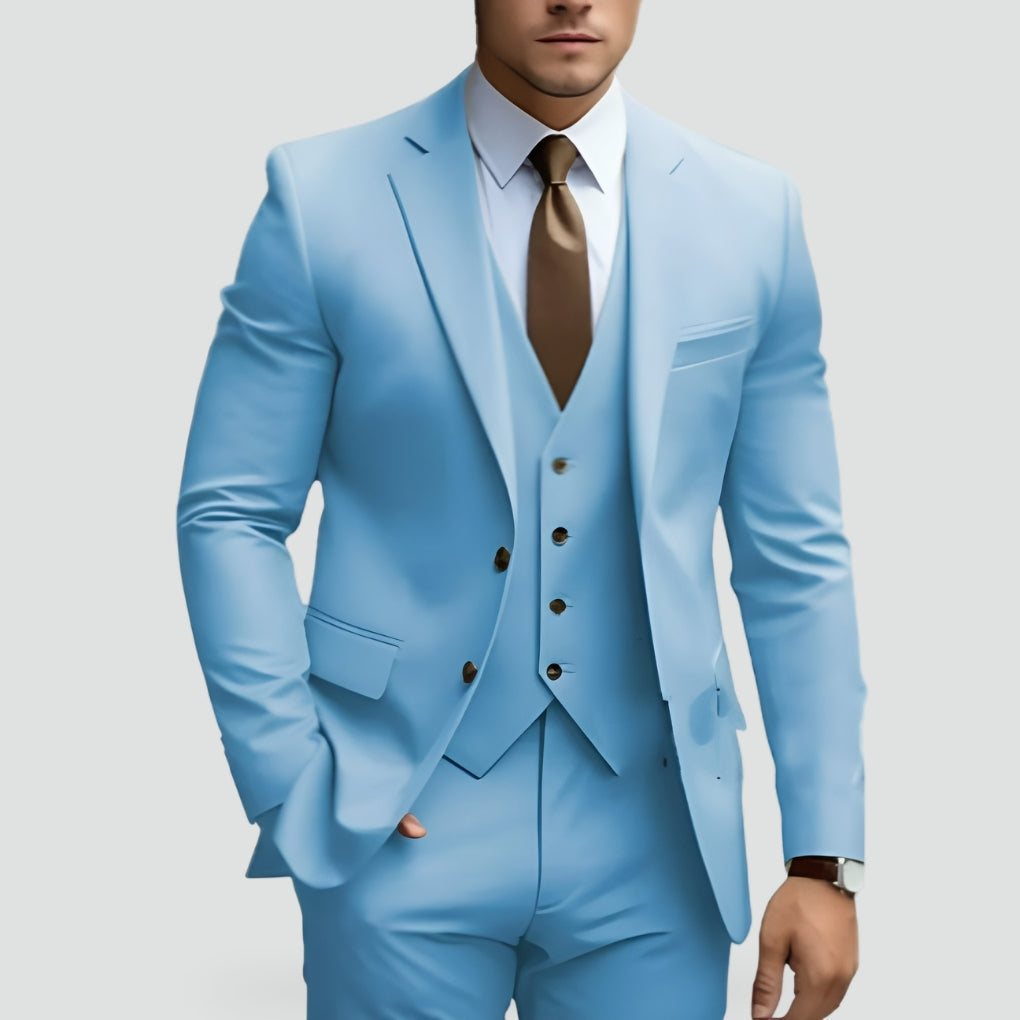 Premium Driedelig Herenpak Slim Fit - Elegante Pasvorm voor Formele Gelegenheden