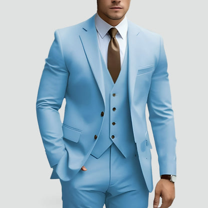 Premium Driedelig Herenpak Slim Fit - Elegante Pasvorm voor Formele Gelegenheden