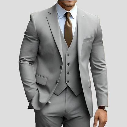 Premium Driedelig Herenpak Slim Fit - Elegante Pasvorm voor Formele Gelegenheden