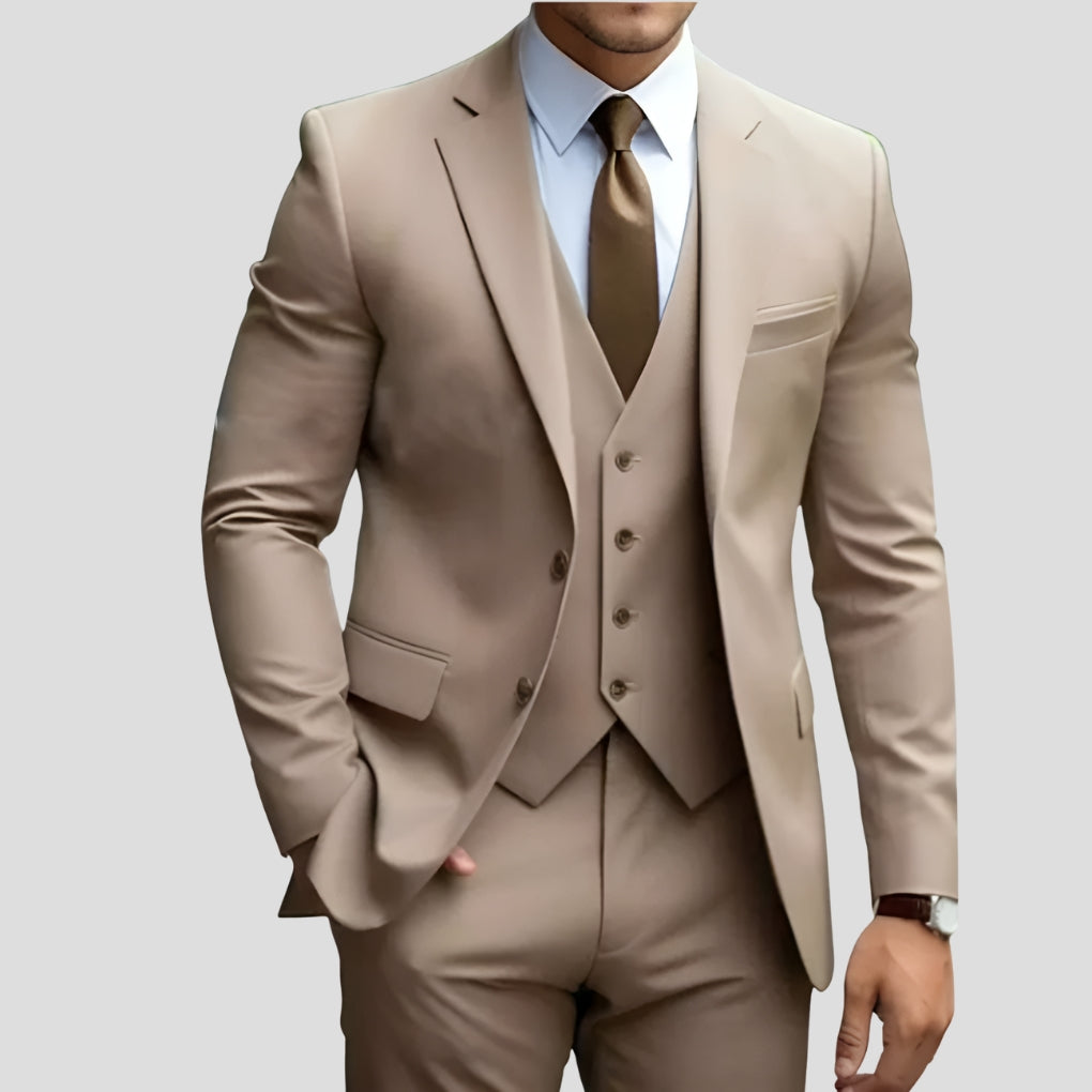 Premium Driedelig Herenpak Slim Fit - Elegante Pasvorm voor Formele Gelegenheden