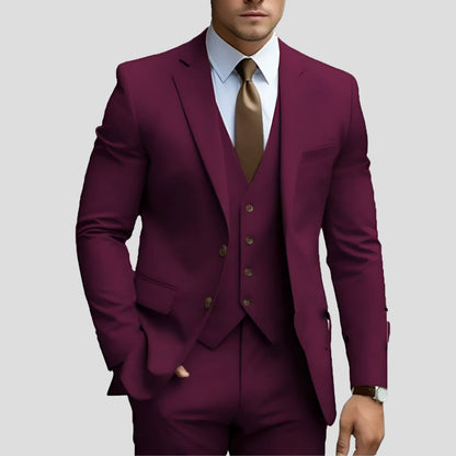 Premium Driedelig Herenpak Slim Fit - Elegante Pasvorm voor Formele Gelegenheden