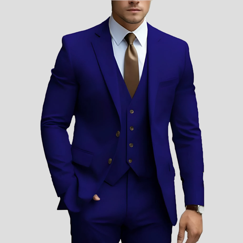 Premium Driedelig Herenpak Slim Fit - Elegante Pasvorm voor Formele Gelegenheden