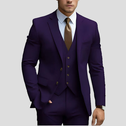 Premium Driedelig Herenpak Slim Fit - Elegante Pasvorm voor Formele Gelegenheden