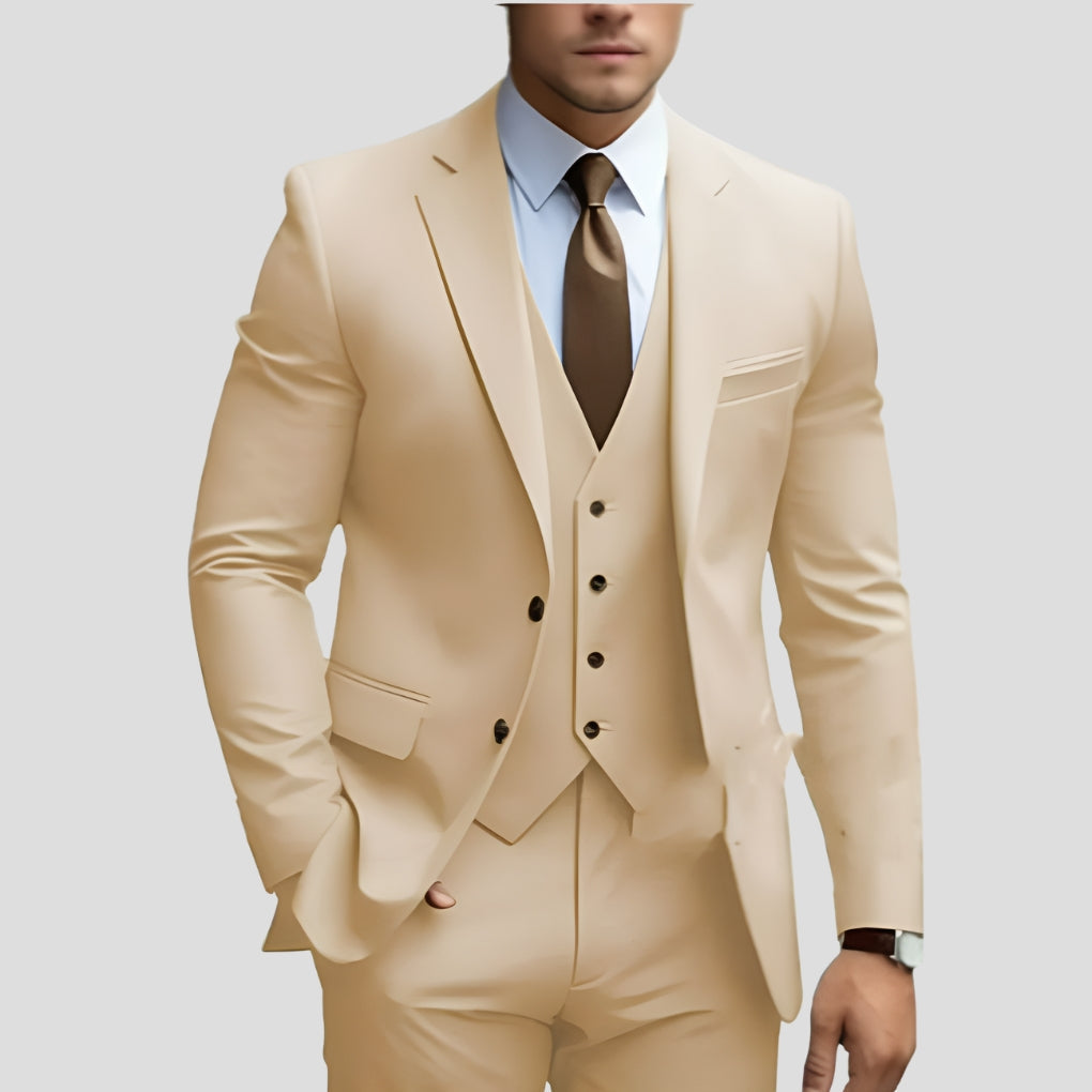 Premium Driedelig Herenpak Slim Fit - Elegante Pasvorm voor Formele Gelegenheden