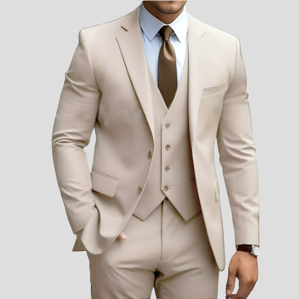 Premium Driedelig Herenpak Slim Fit - Elegante Pasvorm voor Formele Gelegenheden