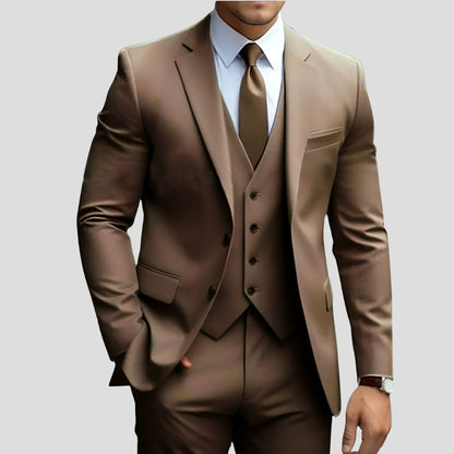 Premium Driedelig Herenpak Slim Fit - Elegante Pasvorm voor Formele Gelegenheden
