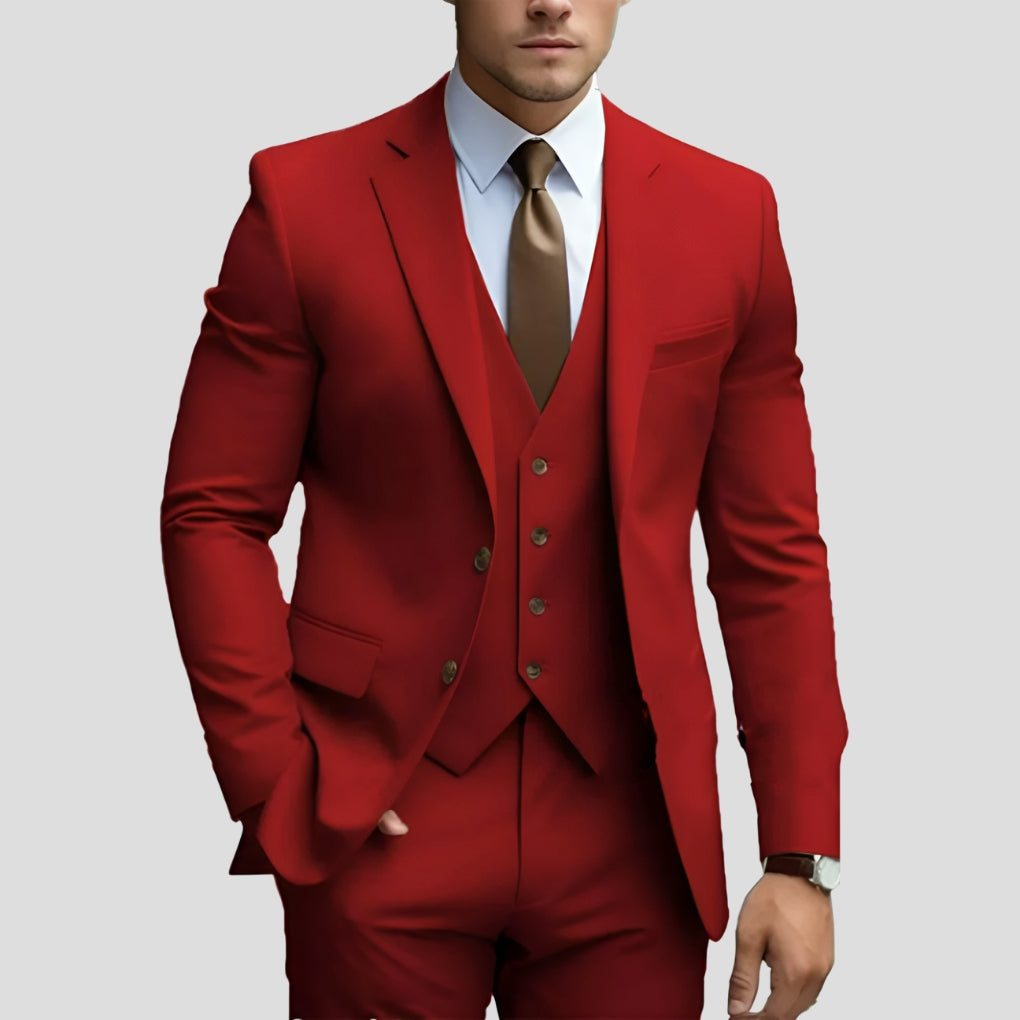 Premium Driedelig Herenpak Slim Fit - Elegante Pasvorm voor Formele Gelegenheden
