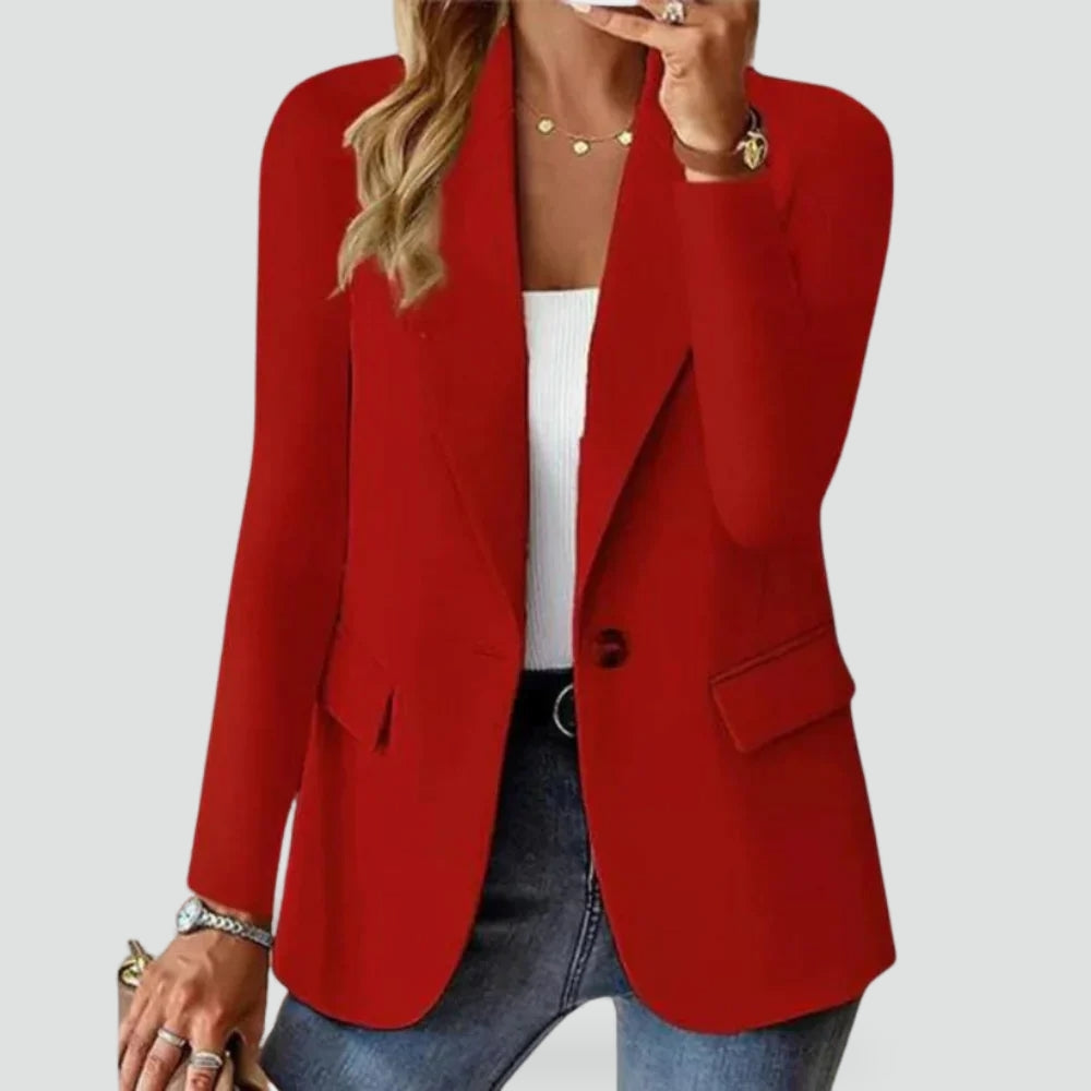 Elegante Polyester Damesblazer met Lange Mouwen