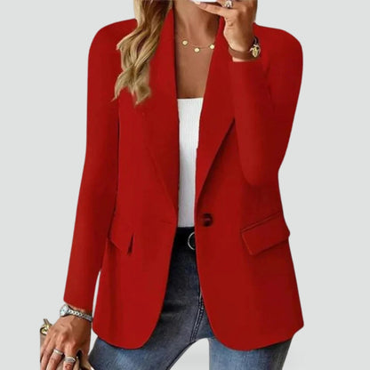 Elegante Polyester Damesblazer met Lange Mouwen