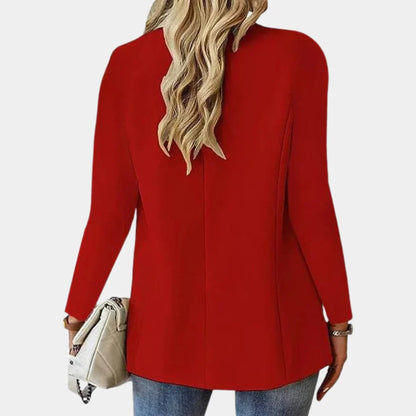 Elegante Polyester Damesblazer met Lange Mouwen