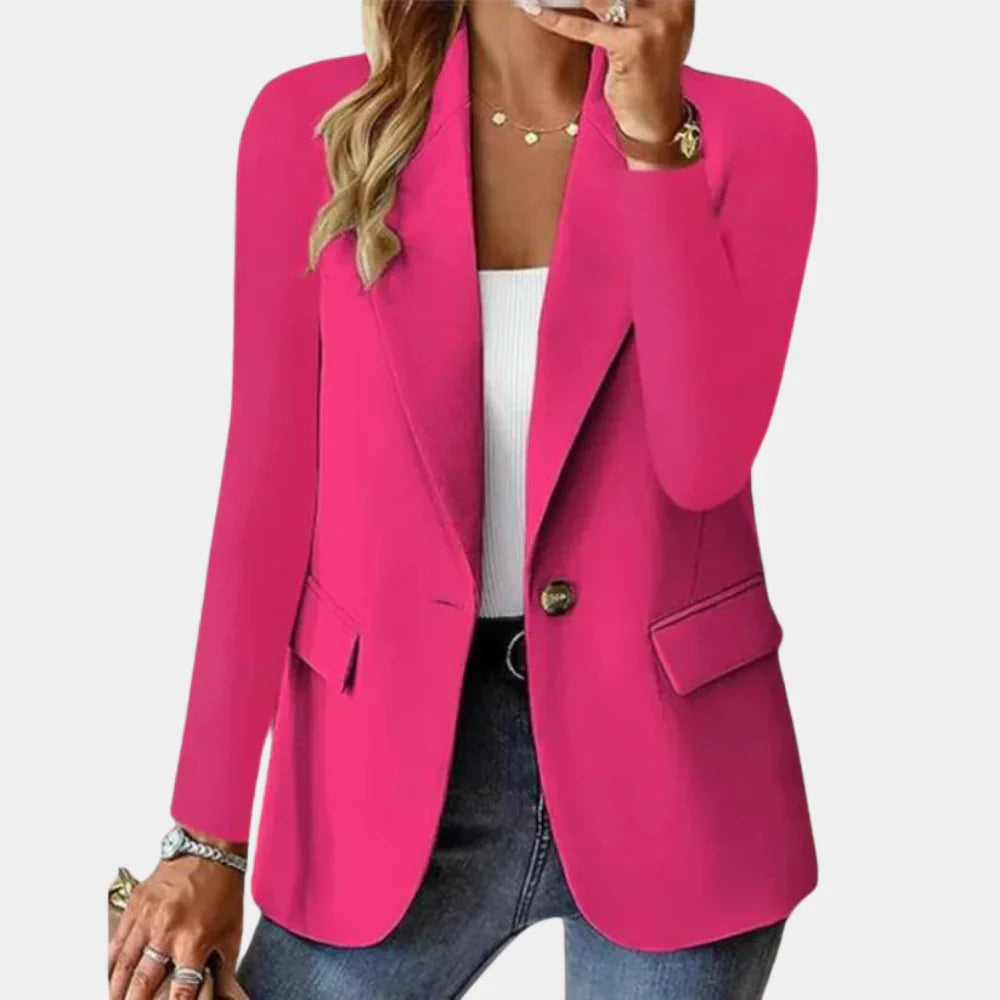 Elegante Polyester Damesblazer met Lange Mouwen