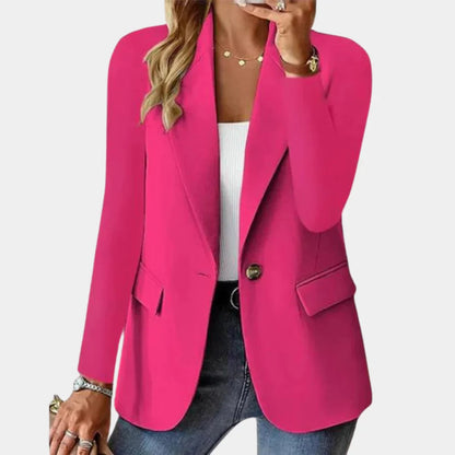 Elegante Polyester Damesblazer met Lange Mouwen