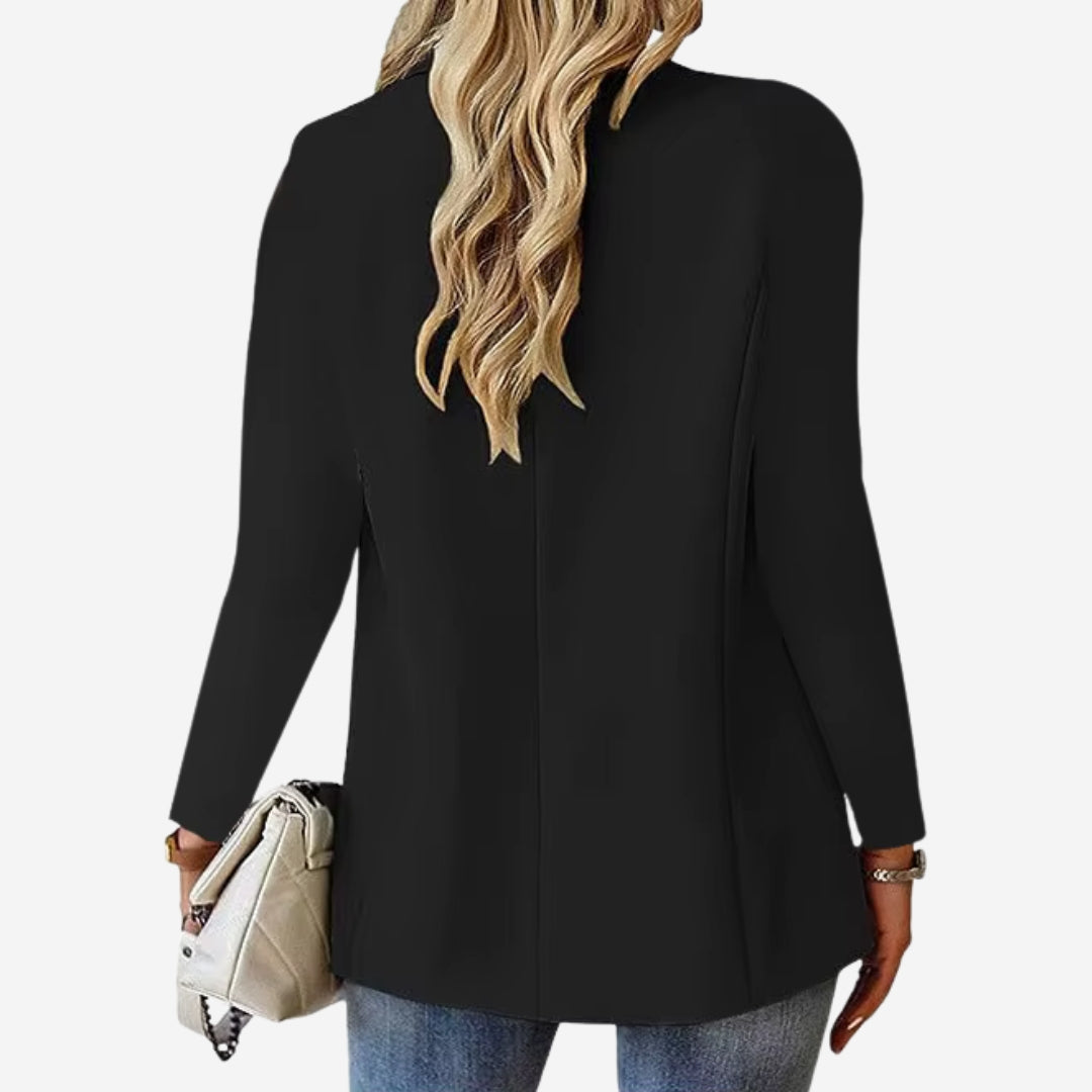 Elegante Polyester Damesblazer met Lange Mouwen
