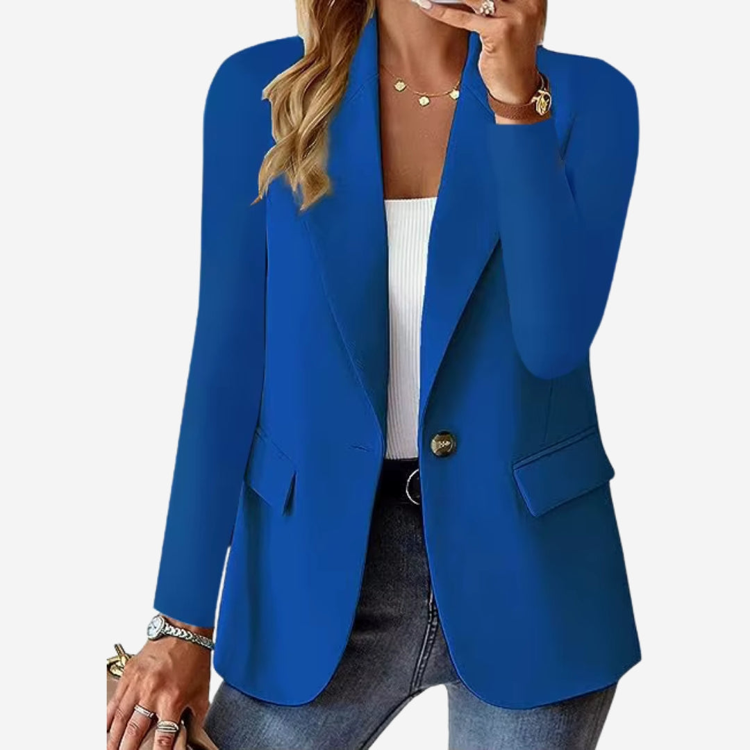 Elegante Polyester Damesblazer met Lange Mouwen