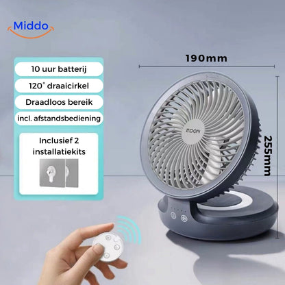 BreezeBuddy Draagbare Ventilator – Krachtige, Stille & Compacte Persoonlijke Verkoeling met Lange Batterijduur