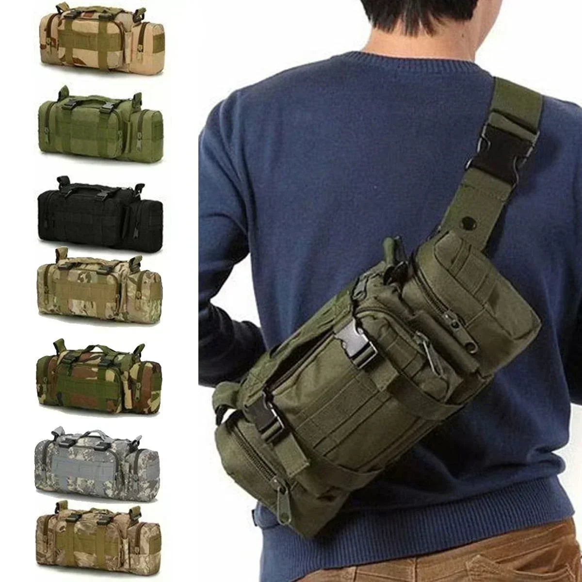 Functionele outdoor heuptas met MOLLE-systeem - 3-5 liter