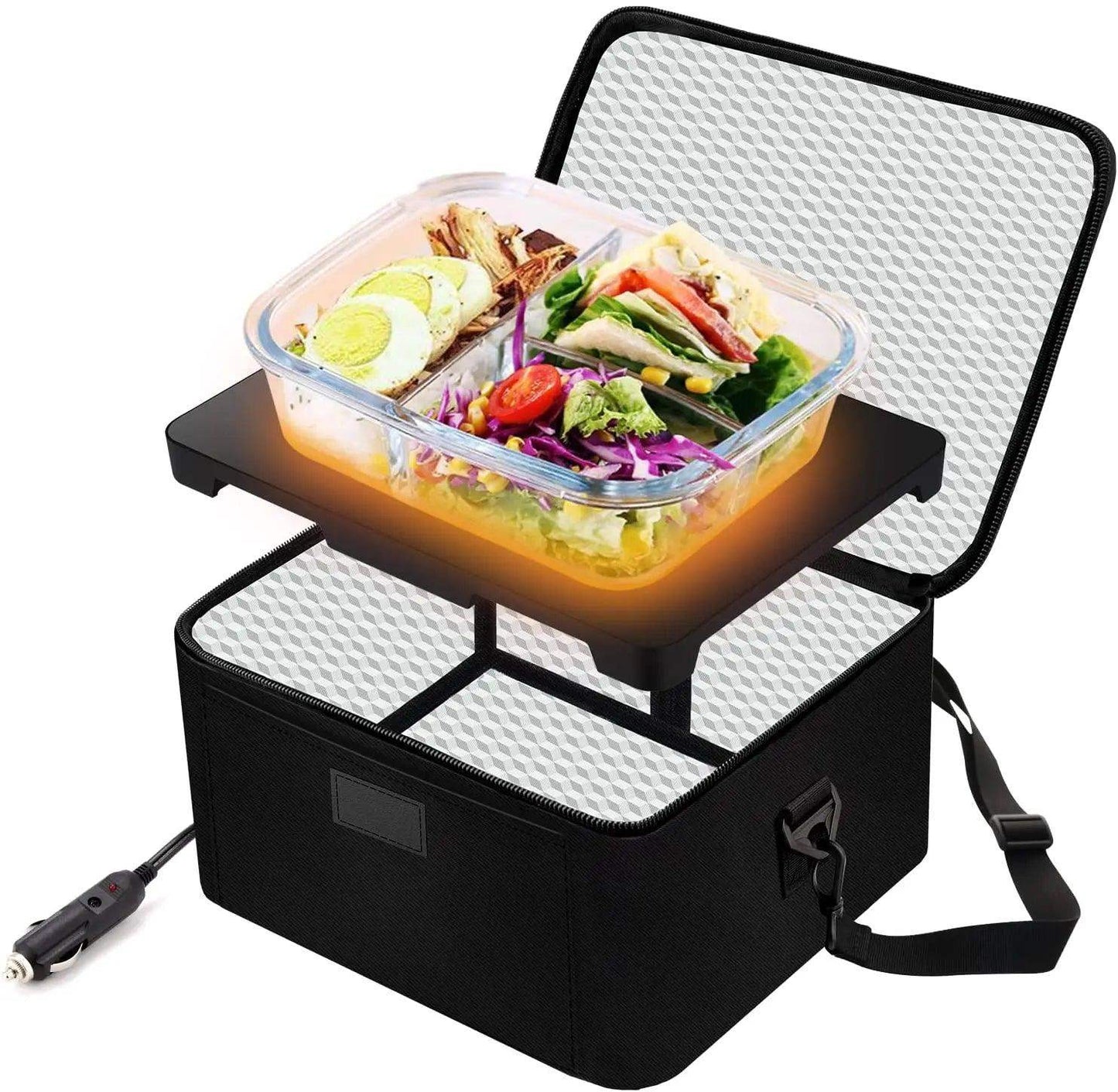 HeatGo Pro – Elektrische Draagbare Voedselwarmer Lunchbox met 3-in-1 Aansluiting