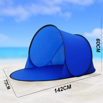ZonVrij RelaxKap – Opvouwbare Gezichtsscherm Parasol met Telefoonvenster en UV-bescherming