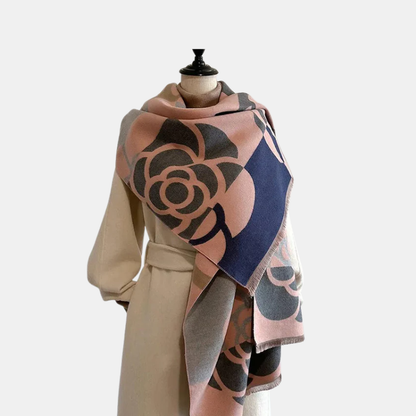 Omkeerbare Kasjmier Wintersjaal met Gedrukt Patroon – Elegant en Warm