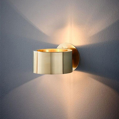 Geanodiseerde Messing Up & Down Wandlamp met Minimalistisch Ontwerp