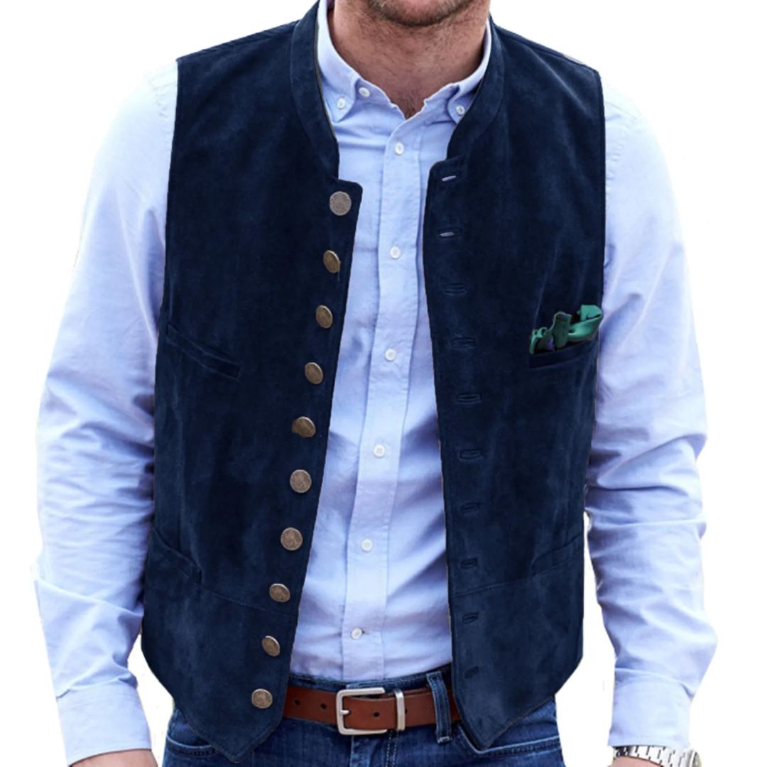 Steampunk Hertenfluweel Gilet - Traditioneel Trachten Vest