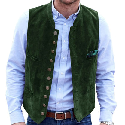 Steampunk Hertenfluweel Gilet - Traditioneel Trachten Vest