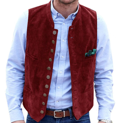 Steampunk Hertenfluweel Gilet - Traditioneel Trachten Vest