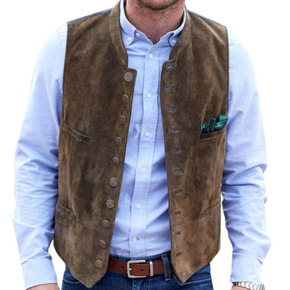 Steampunk Hertenfluweel Gilet - Traditioneel Trachten Vest