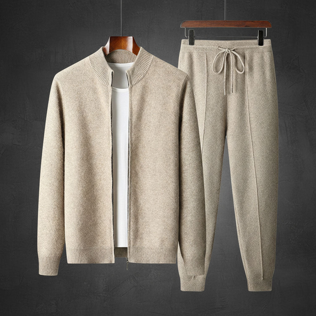 Ritsvest loungewear set met bijpassende broek