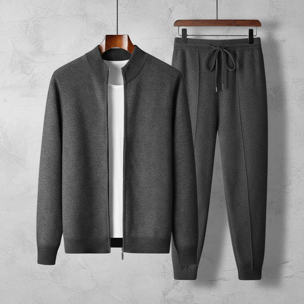 Ritsvest loungewear set met bijpassende broek