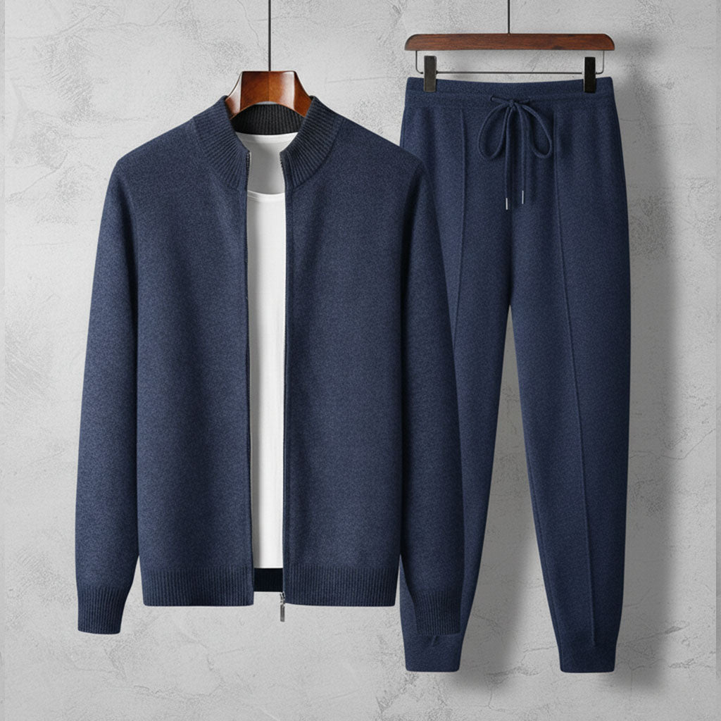Ritsvest loungewear set met bijpassende broek
